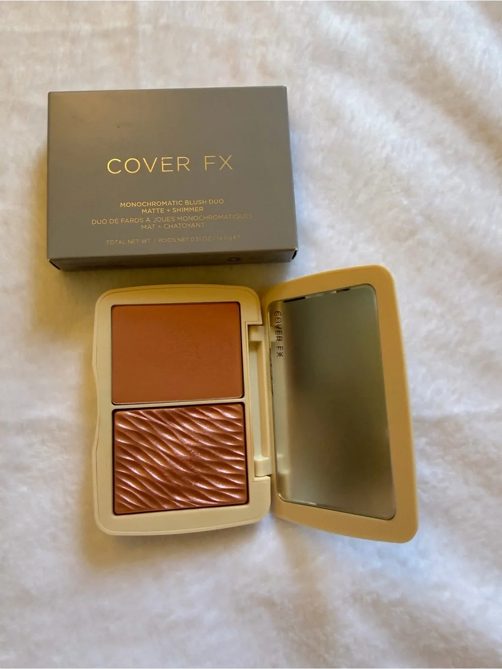 Cover FX blush duo in Soft Peach